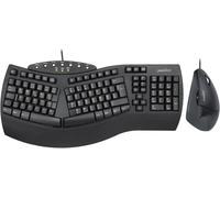 Periduo-512 De B Filaire Kit Souris + Clavier Ergonomique Allemand, Qwertz Noir