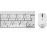 Periduo-712 Mini Pack De Clavier Et Souris Sans Fil Wireless Combo Léger Et Petit ¿ Couleur Noir/Rouge