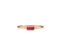 PERIMADE Bague avec pierre de naissance taille baguette pour femme, plaqué or 18 carats, bague en argent sterling 925 hypoallergénique, cadeau d'anniversaire tendance, taille 6 à 8, Argent sterling