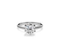 PERIMADE Bague de fiançailles en moissanite 0,5 ct 1,5 ct 2 ct 3 ct 5 carats pour femme, couleur D, VVS1 certifiée moissanite empilable en argent sterling 925 plaqué platine 950 6 griffes Taille 4,5 à