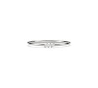 PERIMADE Bague délicate empilable en oxyde de zirconium pour femme, plaqué or 18 carats, pierre précieuse verte, hypoallergénique, argent sterling 925, bijou empilable, ne ternit pas, bijou
