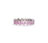 PERIMADE Bague d'éternité délicate en forme de cœur en oxyde de zirconium pour femme, plaqué or 18 carats, empilable, bague de mariage en argent sterling 925, bague d'amour tendance, cadeau