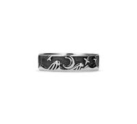 PERIMADE Bague en argent sterling 925 plaqué or pour homme et femme, motif soleil, lune, montagne, vague, bague d'amour, bague de fiançailles, anniversaire (taille 6-12), Argent sterling, Aucune