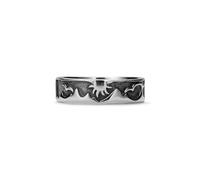 PERIMADE Bague en argent sterling 925 plaqué or pour homme et femme, motif soleil, lune, montagne, vague, bague d'amour, bague de fiançailles, anniversaire (taille 6-12), Argent sterling, Aucune