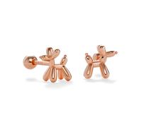 PERIMADE Boucles d'oreilles à tige en forme de chien ballon pour femme, plaqué or 18 carats, kawaii, drôles, en forme de ballon, mignon, boucles d'oreilles à vis pour chiot, boucles d'oreilles