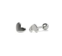 PERIMADE Boucles d'oreilles à tige en forme de petit cœur plaqué or 18 carats pour femme, hypoallergéniques en argent sterling 925 massif avec petite boule à vis, boucles d'oreilles tendance qui ne