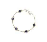 PERIMADE Bracelet de projection d'images personnalisé en argent sterling 925 avec texte personnalisé et amour en 100 langues - Bracelet mémoire à cinq maillons circulaires pour femme - Cadeau