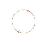 PERIMADE Bracelet en forme de croix pour femme, bracelet bohème coloré à breloques en argent sterling 925 plaqué or pour anniversaire, amitié, mère, fille, meilleure amie, or rose