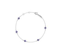 PERIMADE Bracelet multicolore contre le mauvais œil pour femme, plaqué or, bracelet chaîne amulette porte-bonheur, vendu en argent sterling 925 hypoallergénique, bracelet à breloques œil en émail