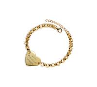 PERIMADE Bracelet personnalisé en forme de cœur avec empreintes digitales gravées - En argent sterling 925 - Cadeau commémoratif pour mère et meilleure amie, No Custom, Argent sterling, Pas de gemme