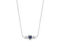 PERIMADE Collier avec pendentif en forme de cœur avec projection de photo personnalisée, texte personnalisé et amour en 100 langues - Collier à breloques en argent sterling 925 - Cadeau d'anniversaire