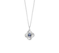 PERIMADE Collier avec projection d'image personnalisée - Pendentif commémoratif personnalisé - Texte personnalisé et amour en 100 langues - Nœud celtique - Collier délicat en argent sterling 925