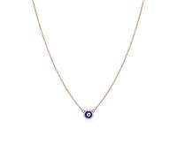 PERIMADE Collier contre le mauvais œil pour femme, chaîne en émail bleu plaqué or en argent sterling 925, petit œil contre le mauvais œil, collier à breloques tendance, hypoallergénique, minimaliste