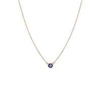 PERIMADE Collier contre le mauvais œil pour femme, chaîne en émail bleu plaqué or en argent sterling 925, petit œil contre le mauvais œil, collier à breloques tendance, hypoallergénique, minimaliste