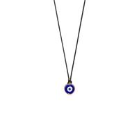 PERIMADE Collier mauvais œil pour homme et femme, pendentif œil bleu turc en émail plaqué or, délicat et hypoallergénique, bijou de protection pour couple, mère, fille, Argent sterling, Pas de gemme