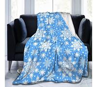 Perinsto Couverture d'hiver ultra douce et chaude en polaire pour lit, chaise, voiture, canapé, chambre à coucher, 127 x 101,6 cm, bleu