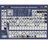 Close Up Periodensystem der Elemente Poster Deutsch DIN A1 (84,1cm x 59,4cm) + Un Poster Bora Bora en Cadeau!