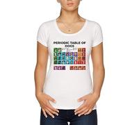 Periodic Table of Dogs, Dog Lover, Funny Science T-Shirt Femme Gris