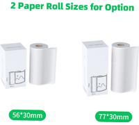PeriPage 56 x 30mm Photo Sticker Translucide BPA-Free Adhesive Thermal Paper Roll Sticky Paper Waterproof Oil-proof Friction-proof for PeriPage A6/A8/A9/A9s/A9 Pro/A9 Max/A9s Max Mini BT Pocket Therma