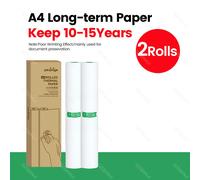 PeriPage A4 papier PDF thermique pour imprimante A40 séchage rapide garder longtemps 10 ans de stockage papier continu rouleau plié thermique - Type 10-15Y Paper 2Rolls