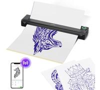 PeriPage Imprimante de pochoir de tatouage sans fil P90 - Professionnelle et conviviale pour les débutants, connexion Bluetooth et USB, papier de pochoir gratuit inclus