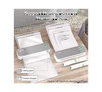 Peripage Imprimante Thermique Portable A4 Sans Fil , Impression Sans Encre pour Documents, Photos, Papier de Tatouage, Gris