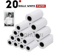Peripage - rouleau de papier Photo autocollant, étiquette thermique, couleur blanche, pour Mini-imprimante Peripage A6 [CDEC8DE]