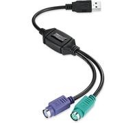 PERIPRO-401 PS2 to USB Adapter-for Keyboard and Mouse with PS2 Interface,Support PS2 Port of KVM Switch,Built-in USB IC.[F79]