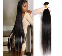 PerisModa - Lot de 1 faisceau de cheveux humains brésiliens vierges 12A de qualité 100 % non traités - Tissage droit - Extensions de cheveux - Onde rapide - 1 faisceau pour femmes (71 cm)