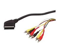 PERITEL 21P MALE - 6 RCA MALES
