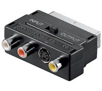 Péritel VERS S-VIDÉO Svhs & 3 Rca Phono TV Av Adaptateur Convertisseur Plaqué