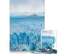 Perito Moreno Glacier Puzzle 1000 pièces pour Adultes Renforce la mémoire Moments de détente Bords Nets Cadeau raffiné (38x26cm)