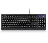 perixx Clavier USB Periboard-517 Noir Staubgeschützt, Spritzwassergeschützt