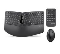 Perixx Ergonomisch Radio Kit Souris + Clavier Ergonomique Allemand, QWERTZ Noir