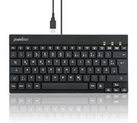 Perixx Mini Clavier USB Filaire avec rétroéclairage Blanc et Touches Plates PERIBOARD-326BDE Noir éclairé
