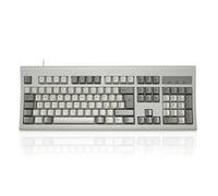 Perixx PERIBOARD-106M, Clavier USB Filaire Taille Standard, Touches ergonomiques incurvées, Classique rétro, Disposition Italienne