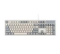 Perixx PERIBOARD-108M Clavier mécanique Filaire USB Pleine Grandeur - Interrupteur Tactile Marron - Couleur Gris rétro Classique/Blanc - Anglais américain