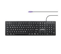 perixx PERIBOARD-117 P DE B PS2 Clavier Allemand, QWERTZ Noir