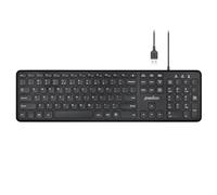 perixx PERIBOARD-210 US Wired Full-Size USB Keyboard with Quiet Scissor Keys for Desktop, Laptop, and Tablet - Black - US English QWERTY…