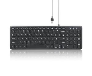 perixx PERIBOARD-213U Clavier USB filaire silencieux avec pavé numérique Noir