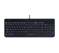 Perixx PERIBOARD-220 Wired Keyboard with USB Hub - Compact 398x145x30mm Size - 2 USB Hubs - US English Layout