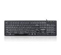 Perixx PERIBOARD-317 Clavier Rétroéclairé Filaire USB, Touches à Membrane, LED Blanche, AZERTY Français, Windows Compatible