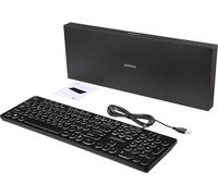 Perixx PERIBOARD-317 R DE B filaire Clavier allemand, QWERTZ noir éclairé