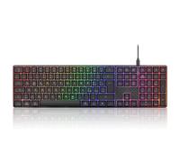 Perixx PERIBOARD-329 Clavier rétroéclairé avec câble USB, 19 touches à ciseaux hauts et anti-ghosting, LED multicolore éclairée, noir, QWERTY italien