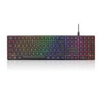 Perixx PERIBOARD-329 II Clavier filaire avec éclairage, touches ciseaux et lettres majuscules, disposition QWERTZ allemande