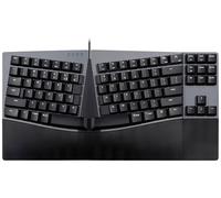 perixx PERIBOARD-335 RD DE USB Clavier Allemand, QWERTZ Noir éclairé, Ergonomique