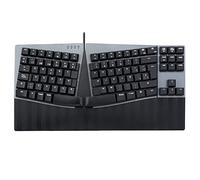 Perixx PERIBOARD-335BL Clavier ergonomique mécanique compact filaire,Tenkeyless,Touches Clicky bleues à profil bas,Touches Macro programmables,Windows et Mac OS X,Mise en page QWERTY Espagnol
