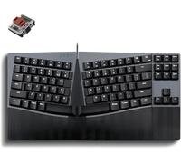 Perixx PERIBOARD-335BR Clavier Mécanique Compact Filaire Ergonomique - Commutateurs Tactiles Marron - Fonction Programmable avec Touches Macro - Compatible Windows et Mac OS X - US Anglais