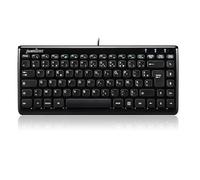 Perixx Periboard-407, Mini Clavier USB Filaire AZERTY - Clavier Chiclet avec 11 Touches de Raccourcis - Noir
