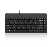 Perixx PERIBOARD-409 Mini clavier anglais (US QWERTY) - USB - 2 x USB Hubs - Noir - 315 x 147 x 20 mm